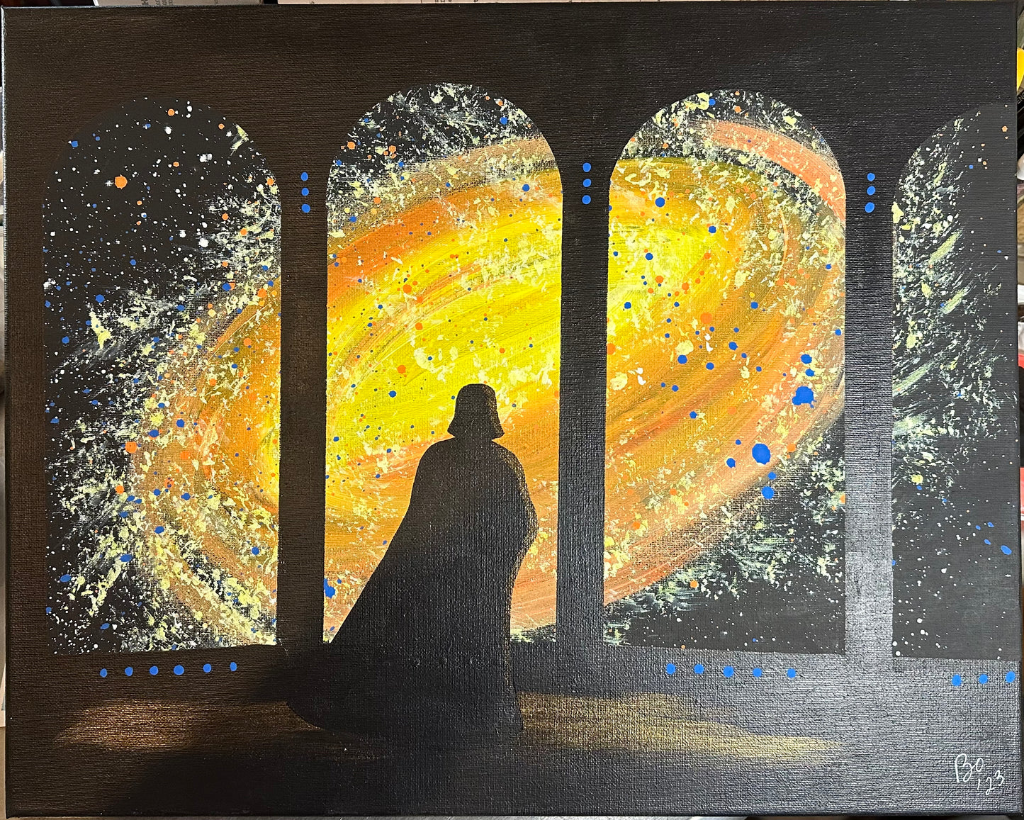 DV and Aldebaran, 16x20 Acrylic on Canvas, ready to hang
