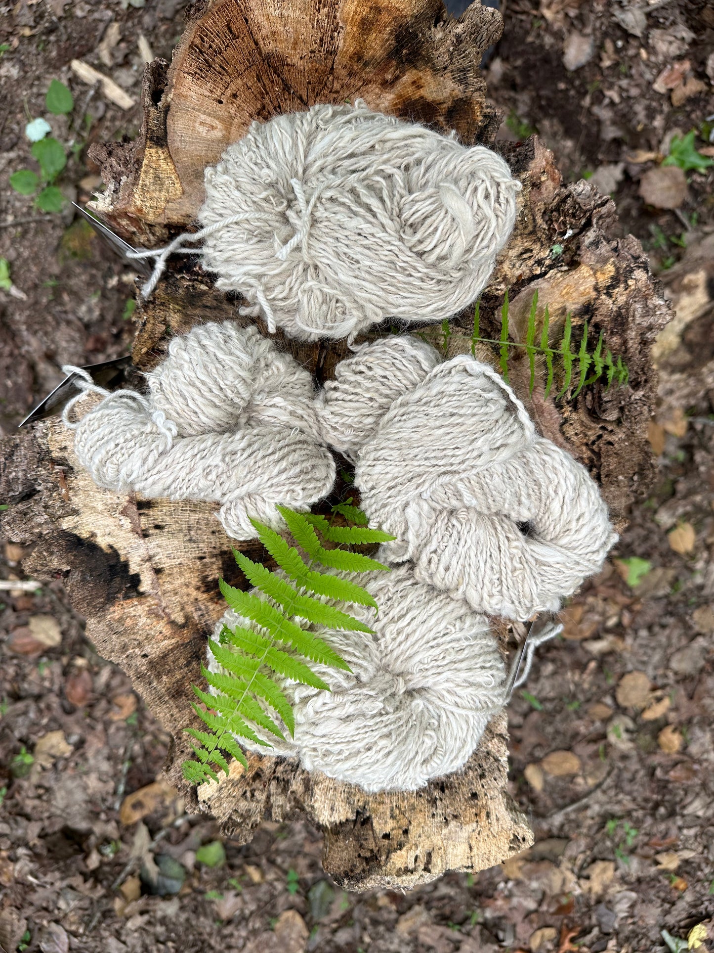 Hand spun Buff Alpaca Art Yarn