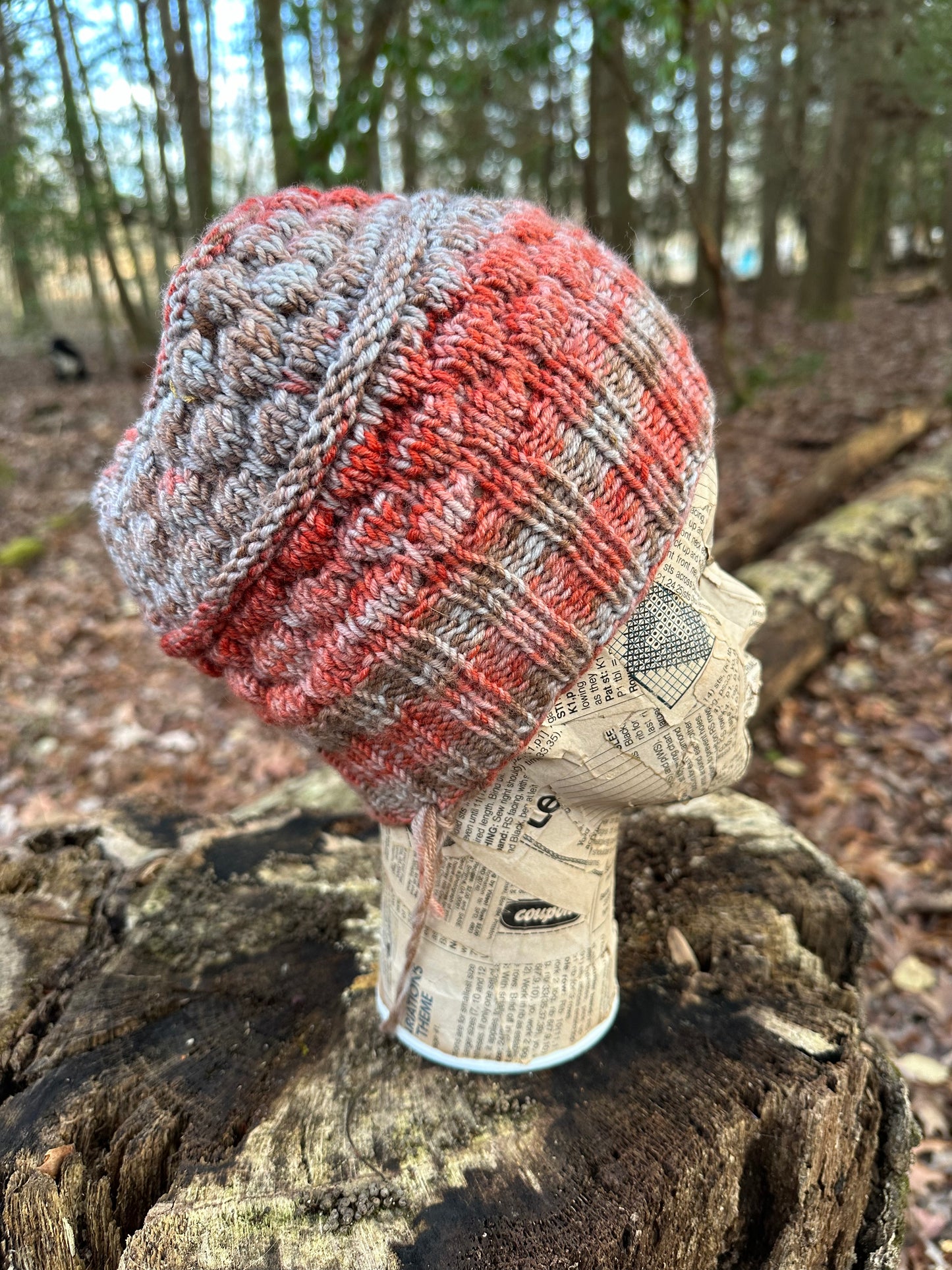 Soft, Super Wash Wool Bauble Hat, open for bun or ponytail FREE SHIPPING