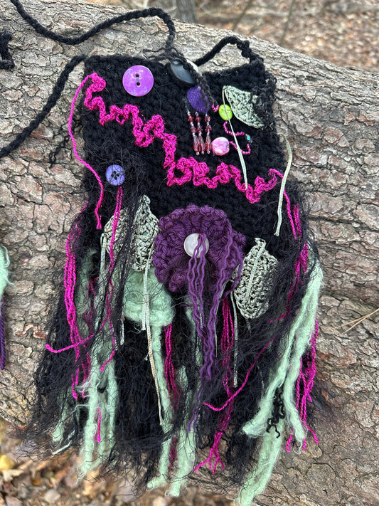 Festival Purse-Belt in Black, Green & Purple