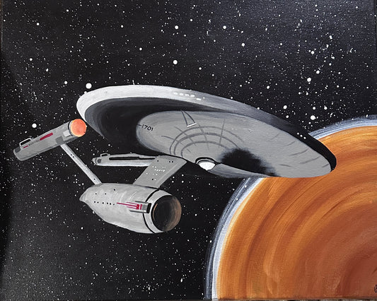 Tribute to Enterprise, "To Boldly Go..."  16x20 wrapped canvas, ready to hang