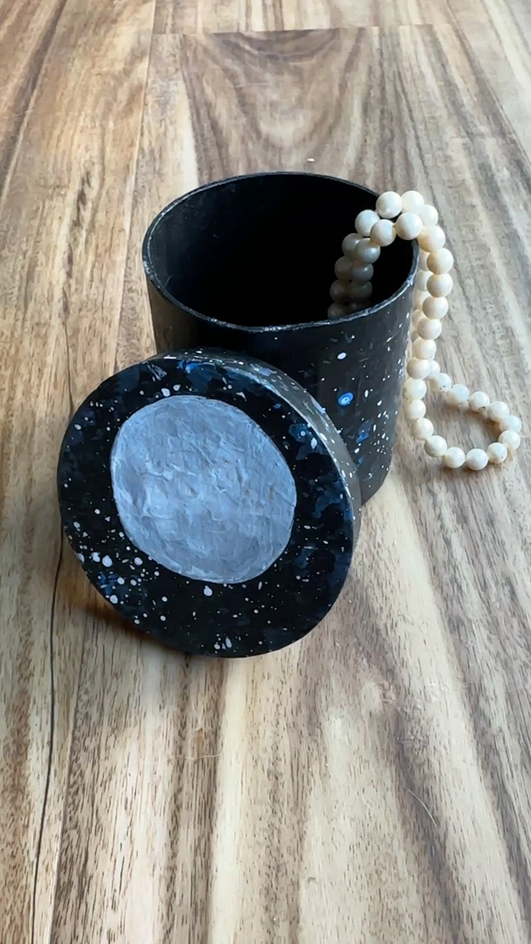 Treasure/Trinket/Gift Box with Full Moon, Stars & Galaxy FREE SHIPPING