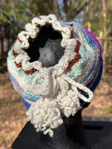 Convertible Hat-Slouchy-Messy Bun or Ponytail-Cowl