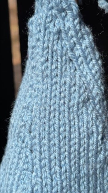 Hand knit Baby Gnome Hat in Blue FREE SHIPPING