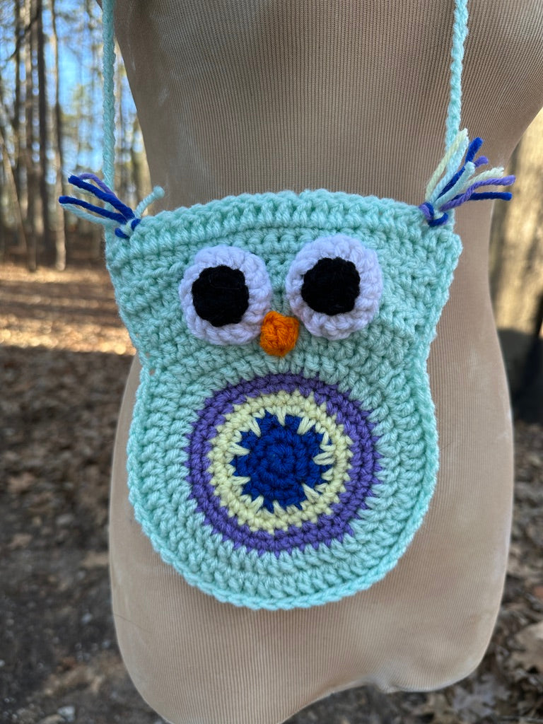 Crochet Owl Mini Purse-Belt FREE SHIPPING