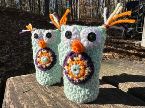 Little Owl Fingerless Gloves for Children ages 3-6 FREE SHIPPING