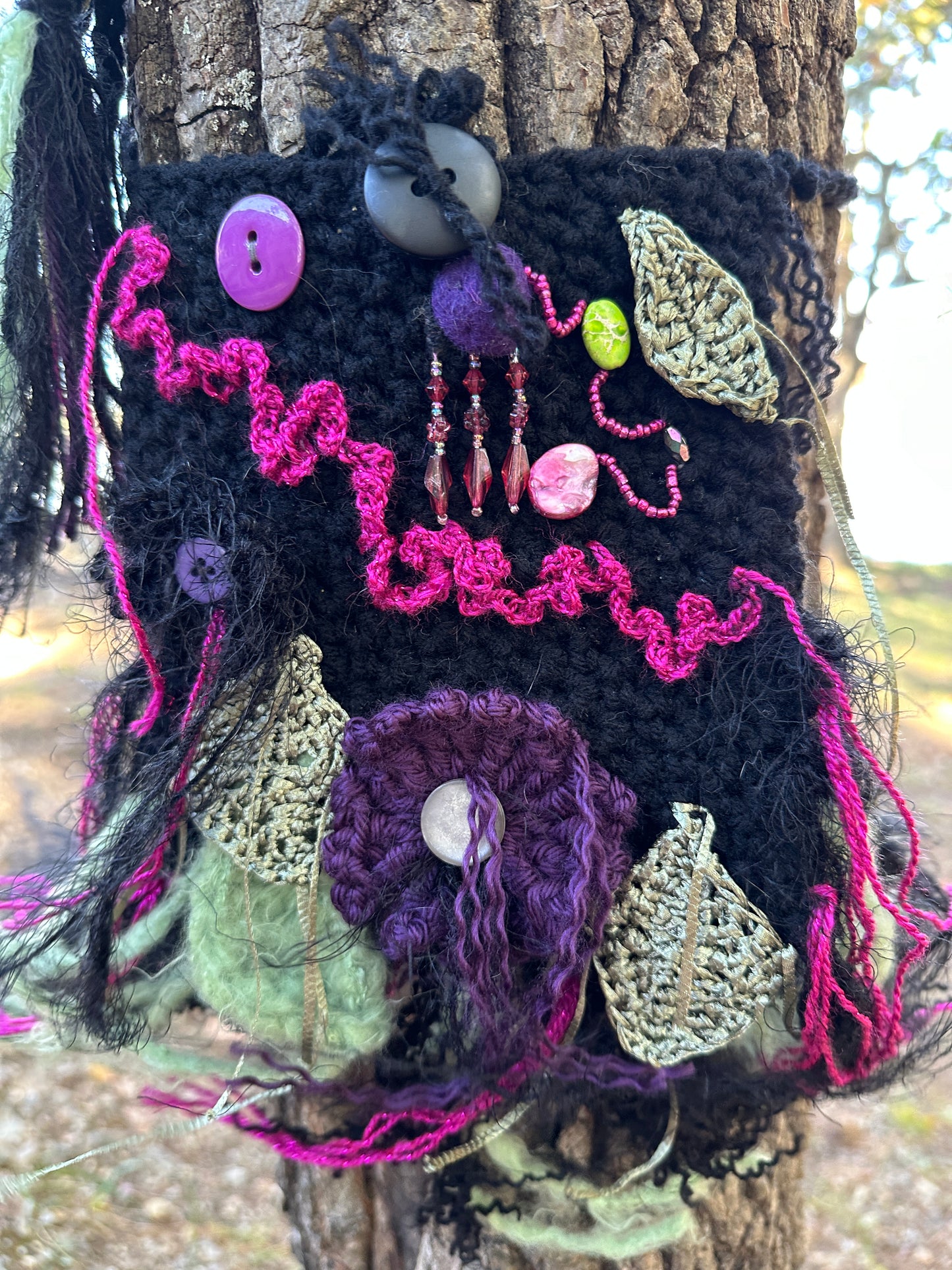 Festival Purse-Belt in Black, Green & Purple