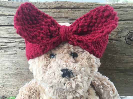 Digital PATTERN Knitted Bow Headband Infant to Adult Sizes
