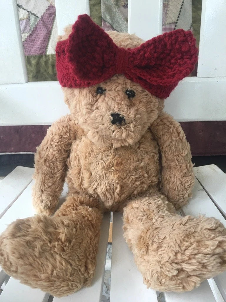 Digital PATTERN Knitted Bow Headband Infant to Adult Sizes