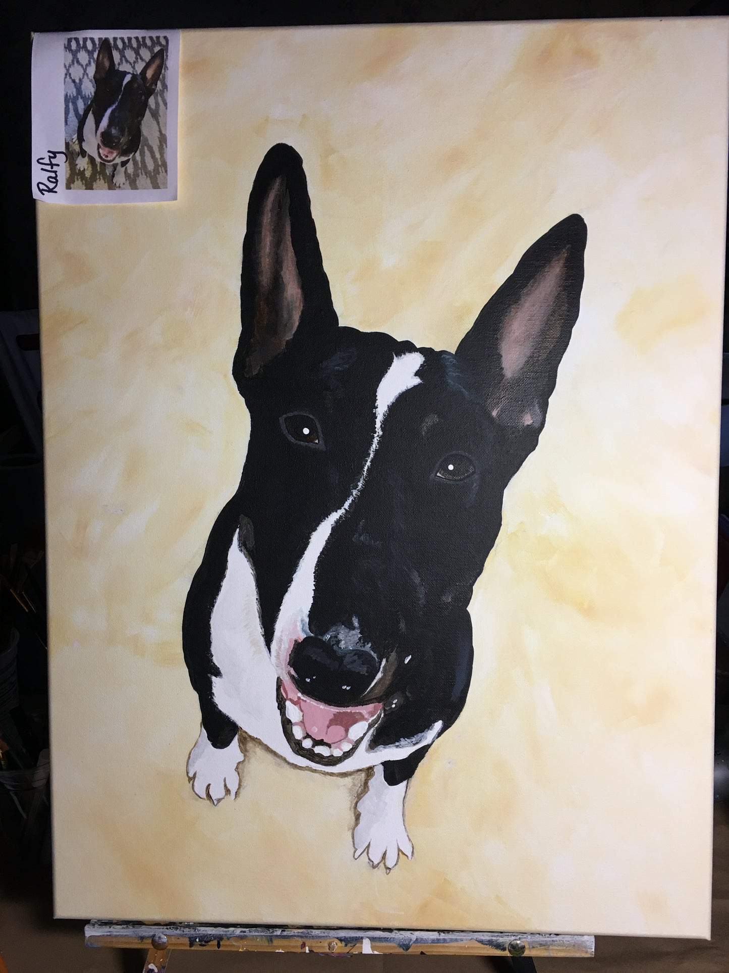 16 x 20 inch Pet Portraits in acrylic paint on canvas, Ready to Hang, FREE SHIPPING