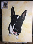 16 x 20 inch Pet Portraits in acrylic paint on canvas
