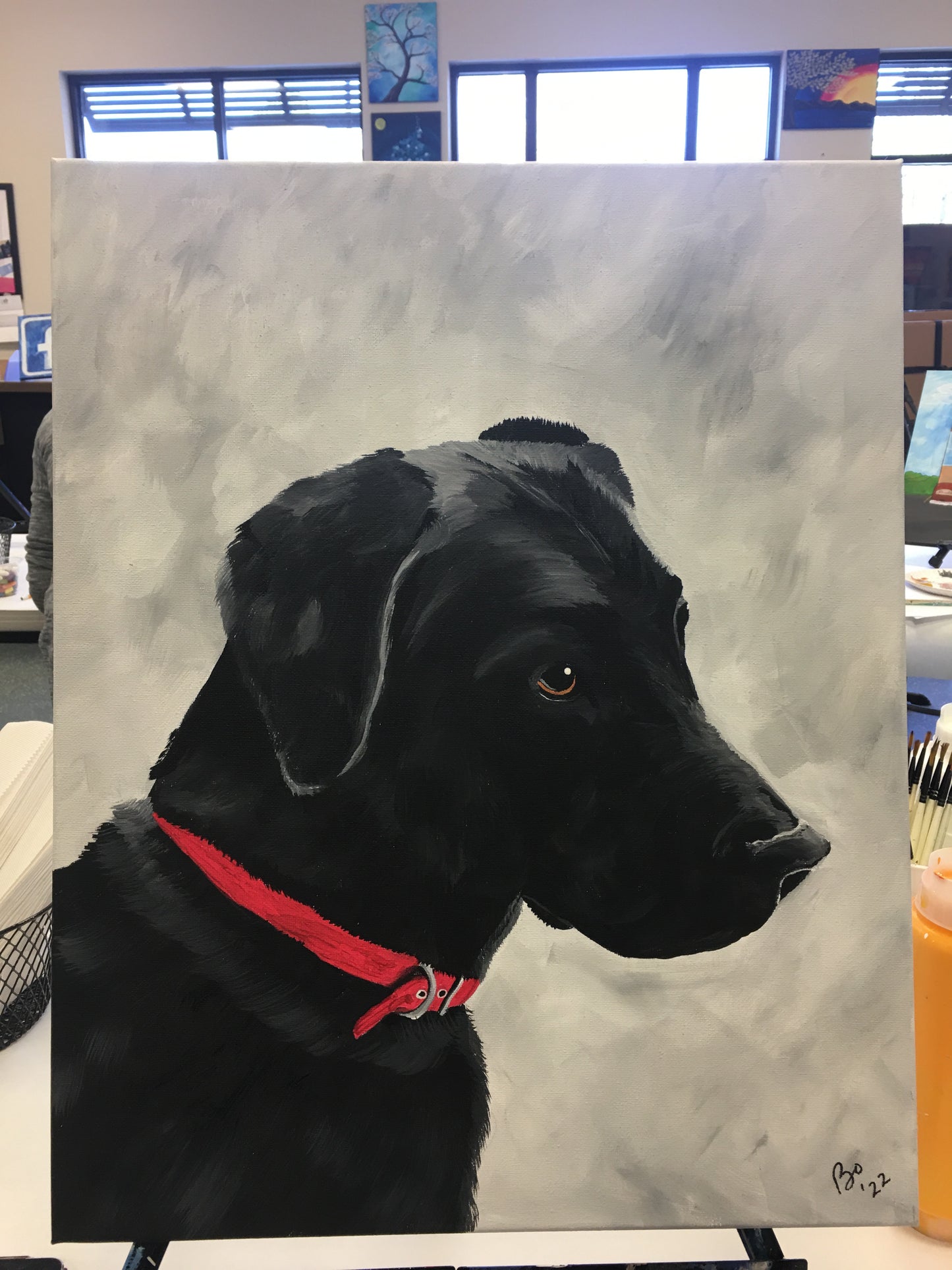 16 x 20 inch Pet Portraits in acrylic paint on canvas, Ready to Hang, FREE SHIPPING