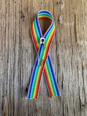 You are Safe with Me, Rainbow Ribbon with Safety Pin-free shipping